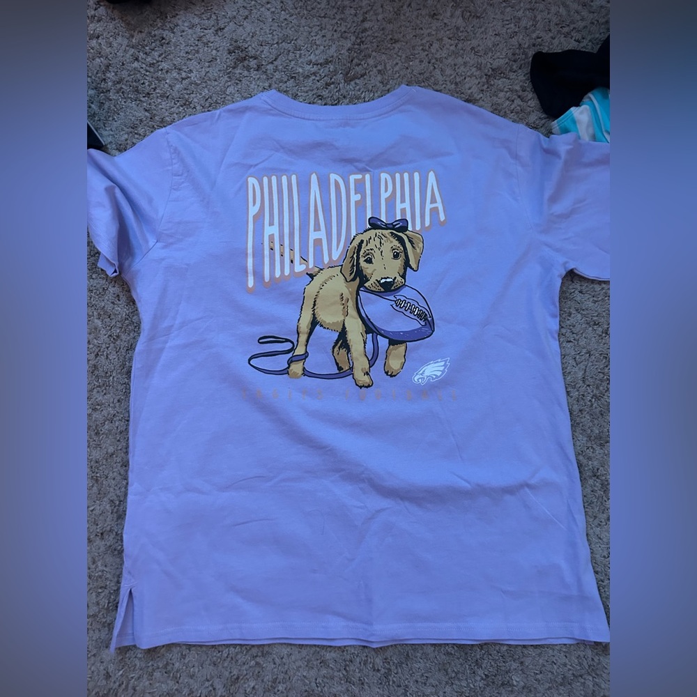 NFL Purple Short Sleeve Tee with Philadelphia Graphic